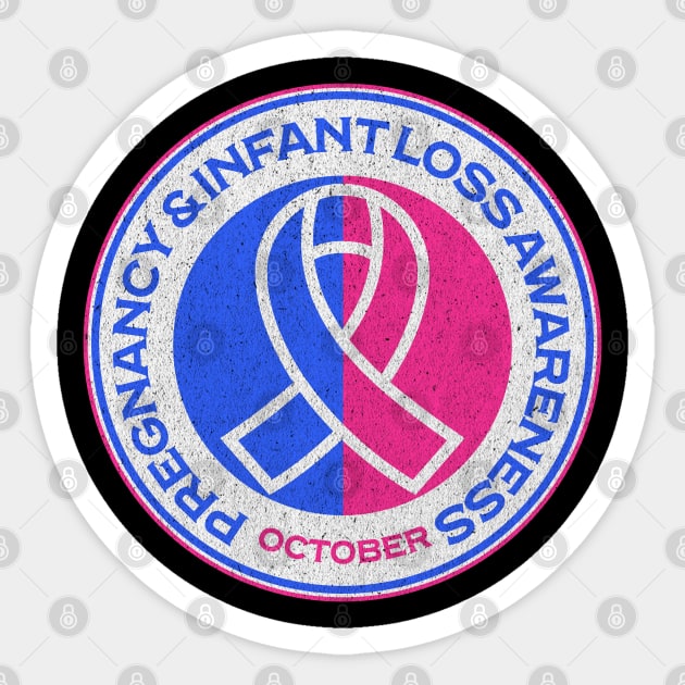 Pregnancy & Infant Loss Awareness October Blue Pink Ribbon Sticker by Yesteeyear